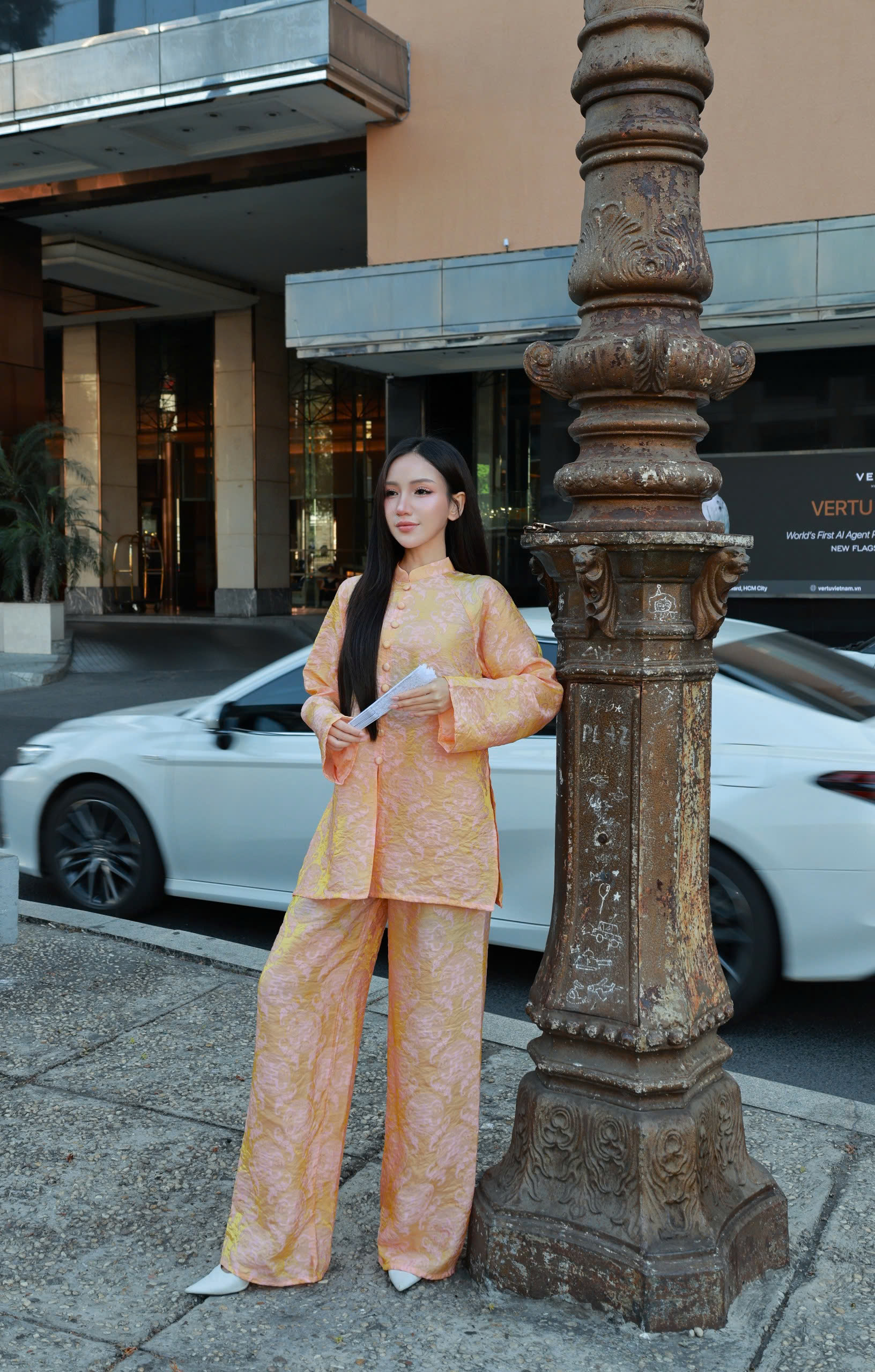 Pháp phục lụa tơ tằm bà ba cổ trụ KT2 - ảnh 4